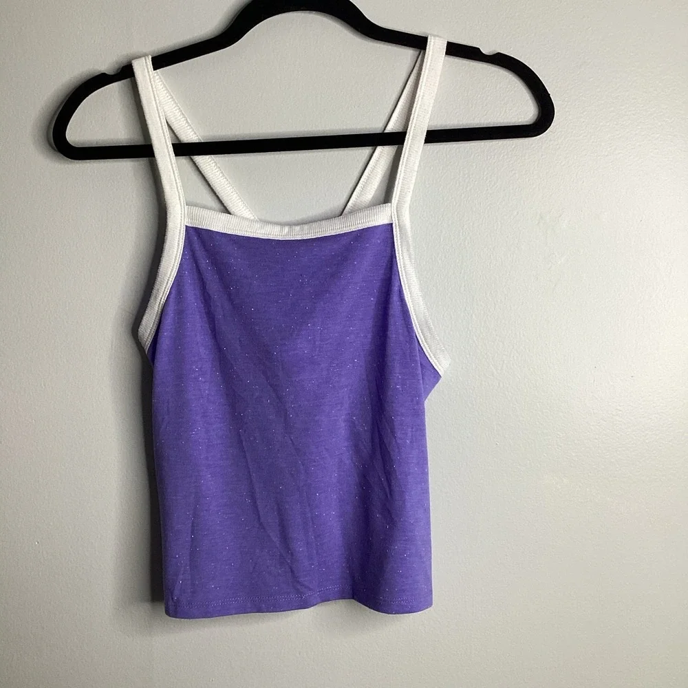 Colsie Lounge Set Womens Small Purple Space‎ Dye Tank Top Shorts Excellent Cami
